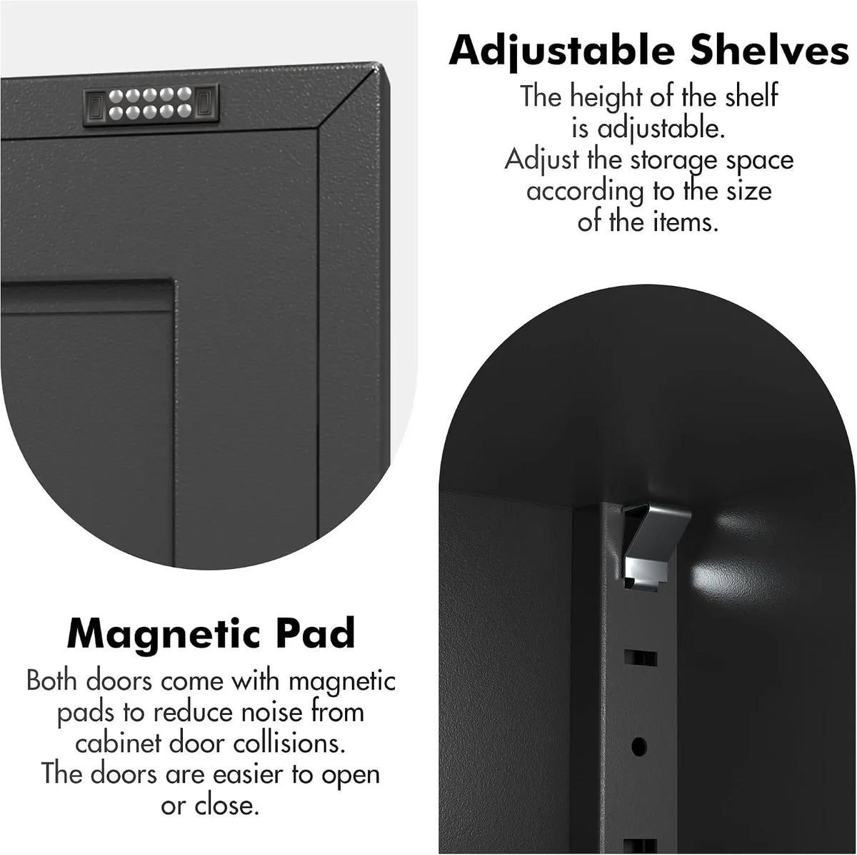 Coolsun Metal Pantry Cabinet Kitchen Storage Organizer With Shelves