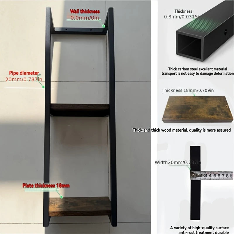 Two-Tier Carbon Steel Wall-Mounted Towel Rack