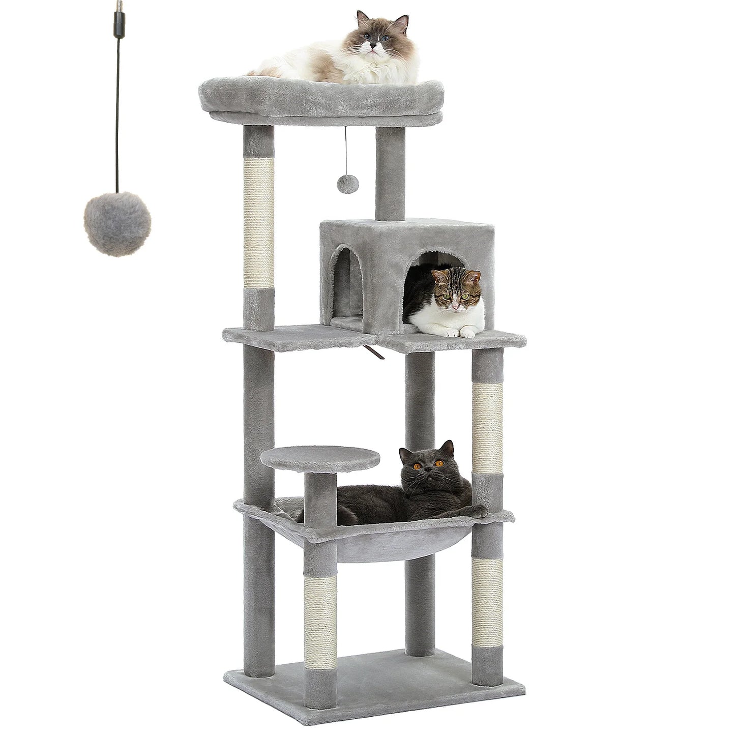 Pawz Road Five Level Cat Tree Tower With Sisal Posts