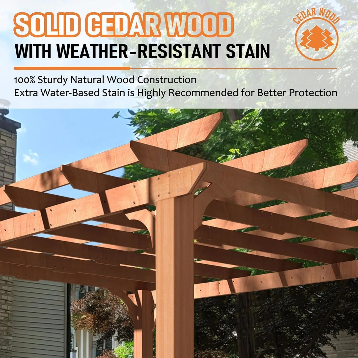 Cedar Wooden Pergola Kit Outdoor Arbors And Shade Structure