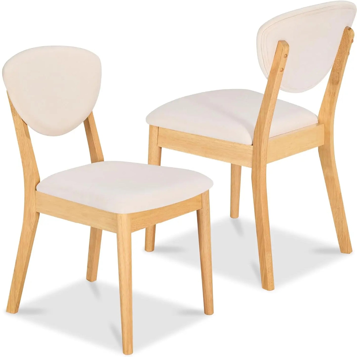 Dining Chairs Set of 2 Mid Century Modern Upholstered Wood
