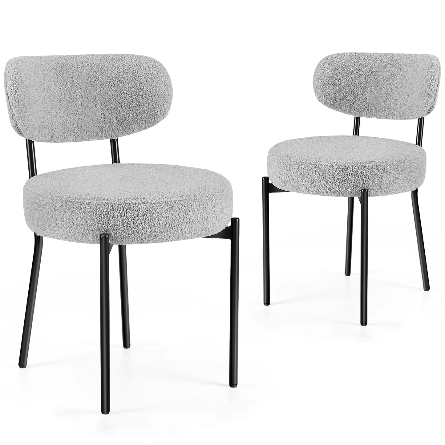 JHK Ergonomic Round Dining Chairs Set of 2