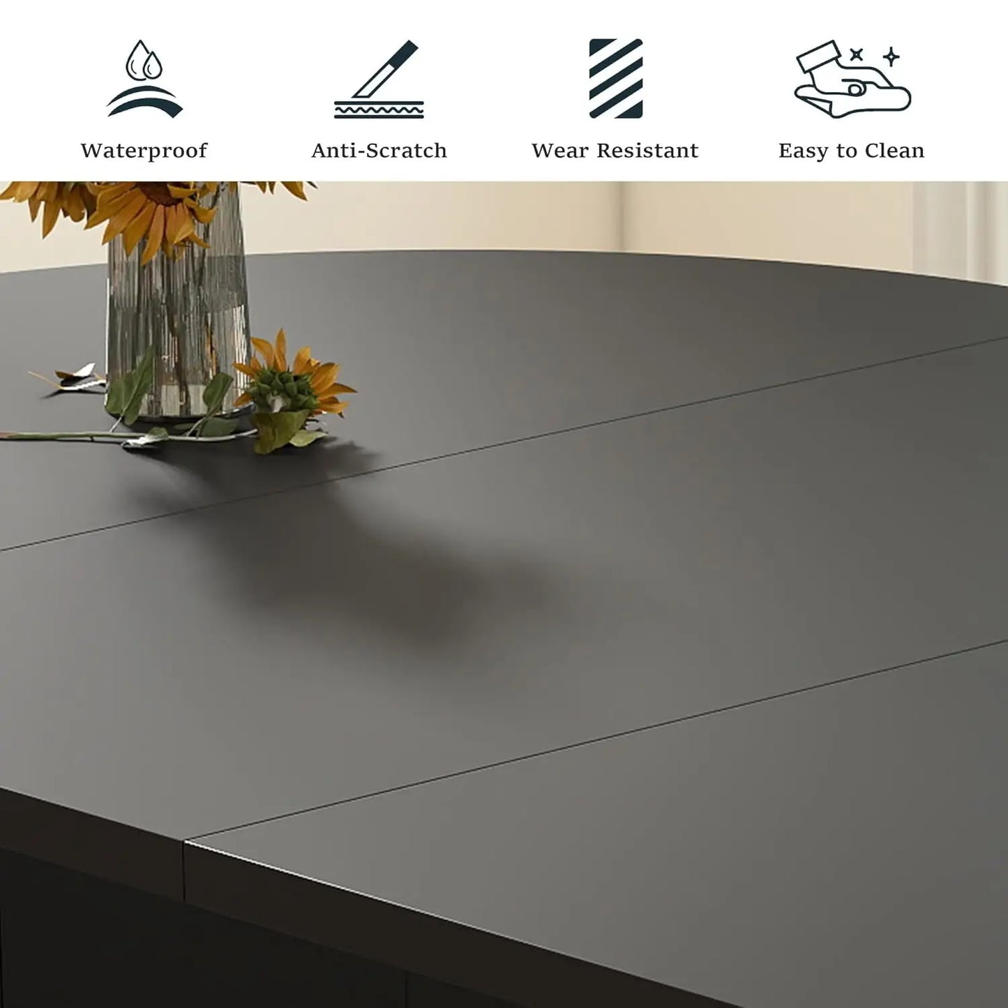 Extendable Dining Table With Fluted Base Modern Oval Design