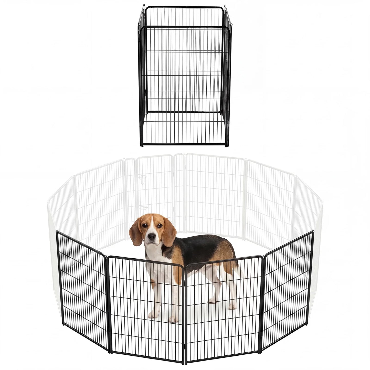 JHK 6-Panel Metal Dog Playpen For Indoor Outdoor Use