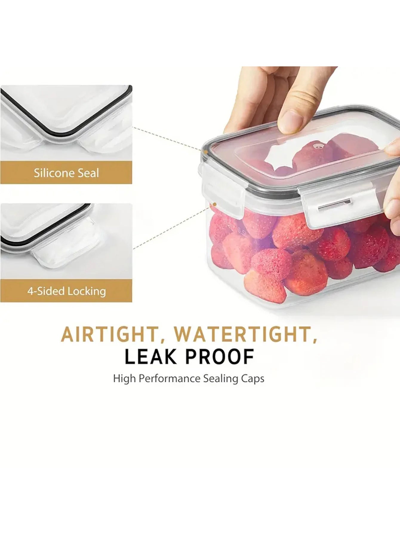 Airtight Food Storage Containers With Labels For Kitchen Grains And Coffee