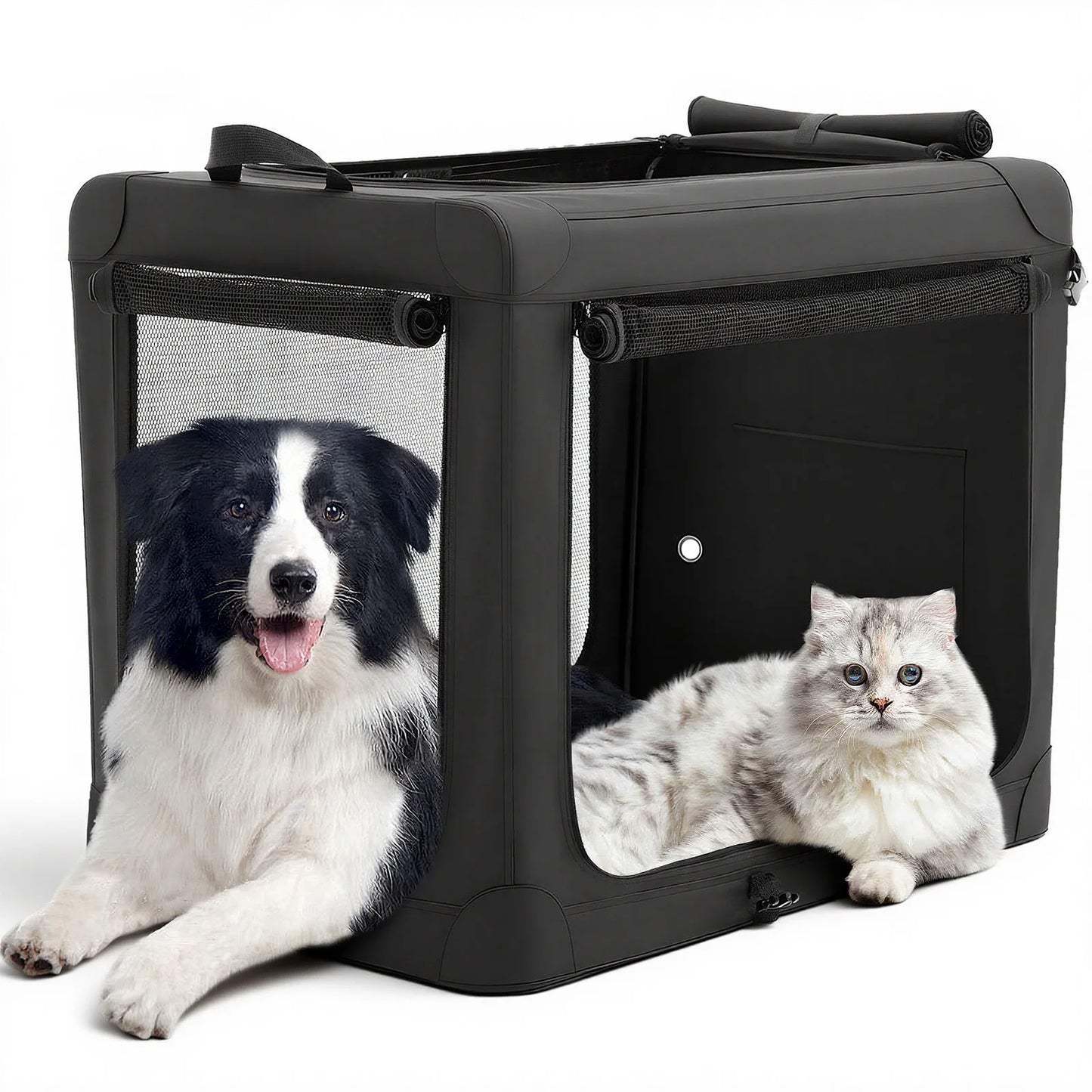JHK 600D Oxford Fabric Foldable Dog Crate Portable Kennel Indoor