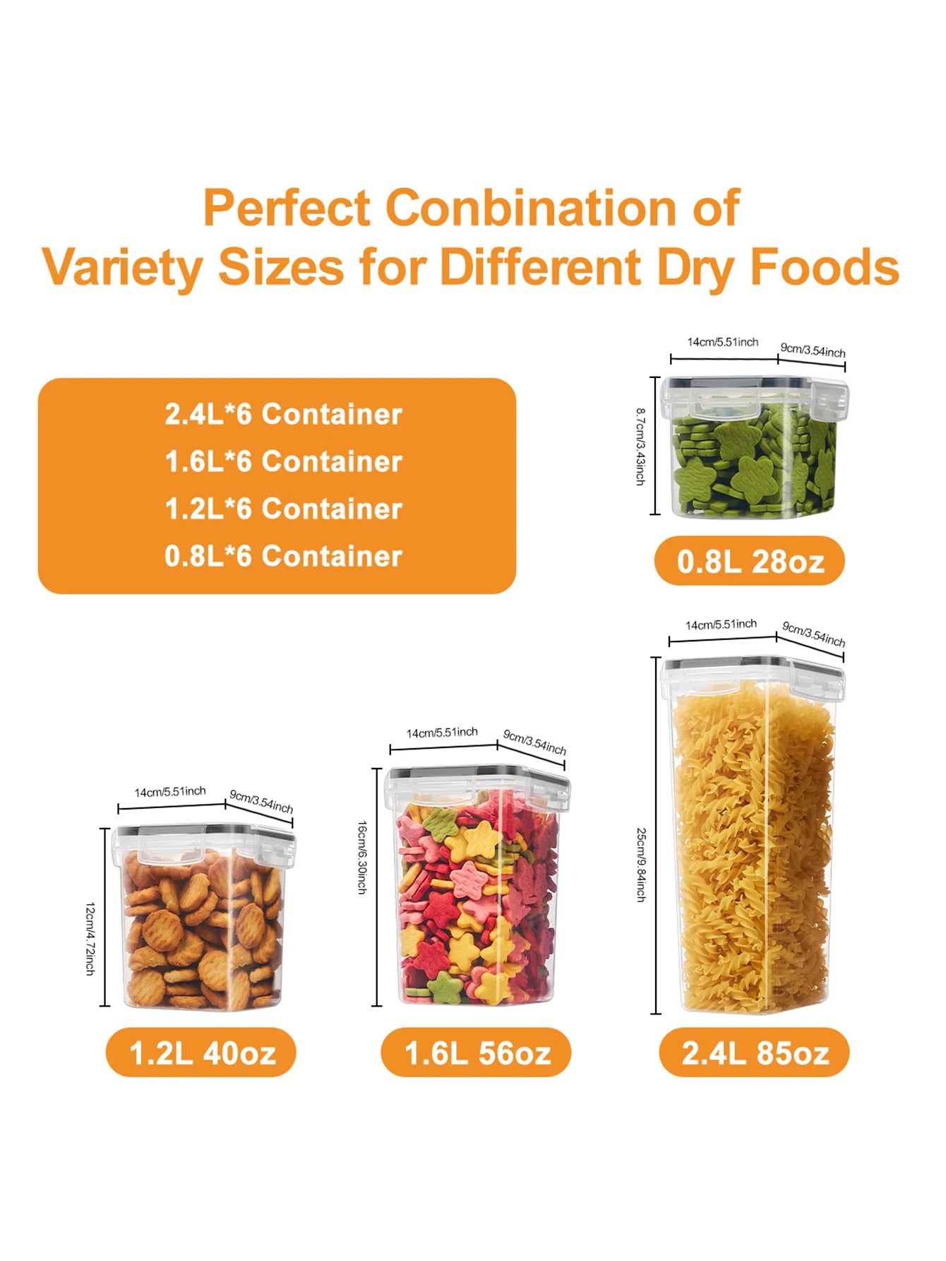Airtight Food Storage Containers With Labels For Kitchen Grains And Coffee