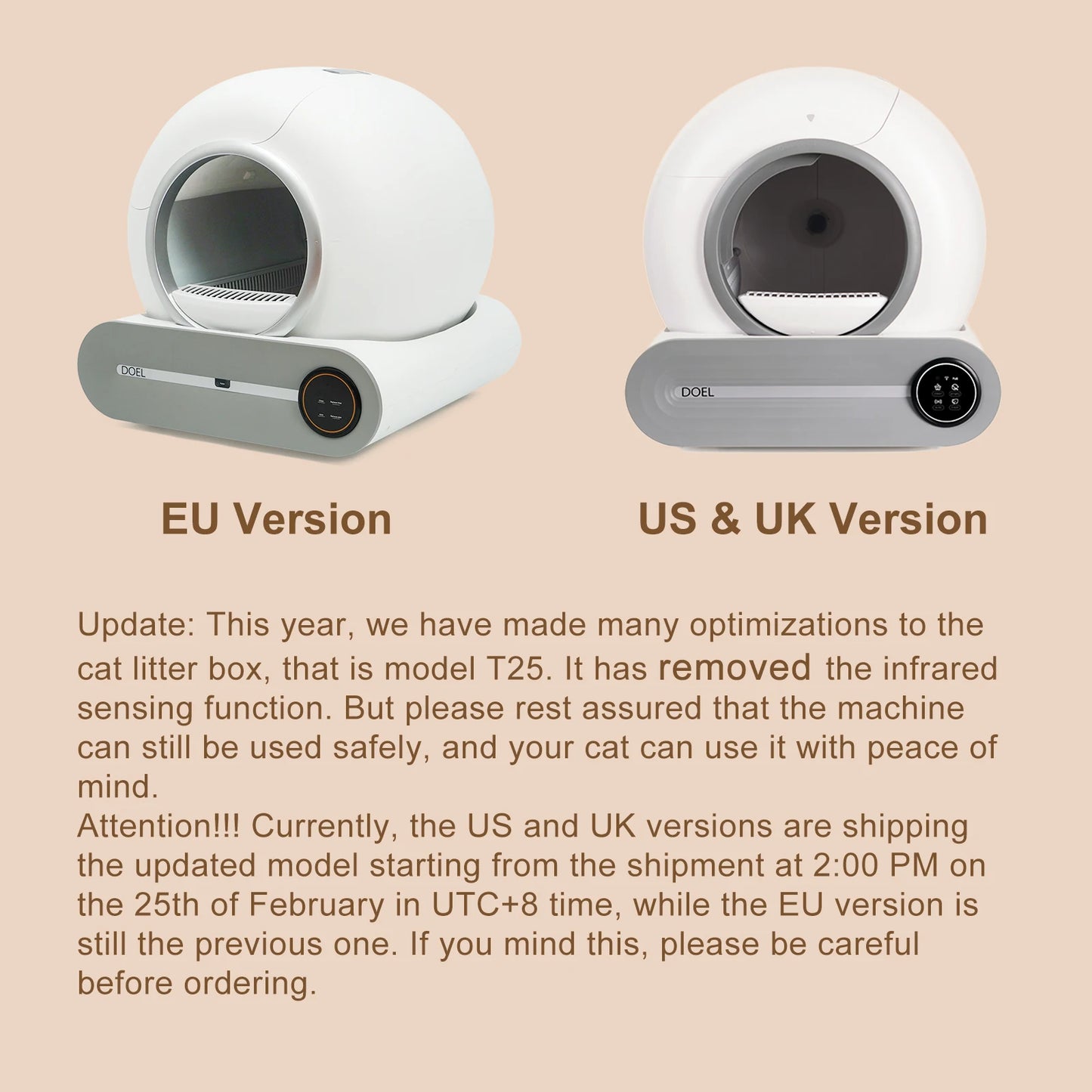 DOEL Automatic Self Cleaning Cat Litter Box With App WiFi