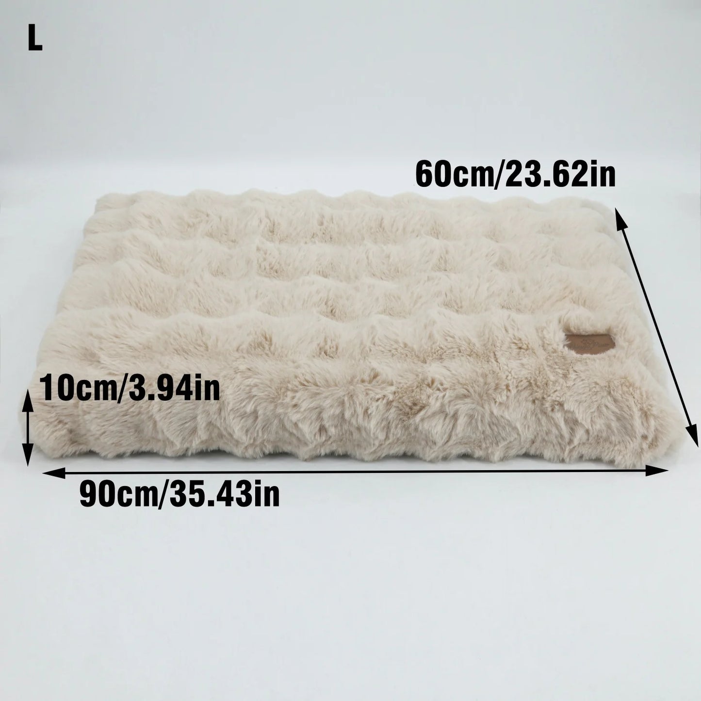 Bingopaw Plush Dog Bed With Thick Foam Base Removable Cover