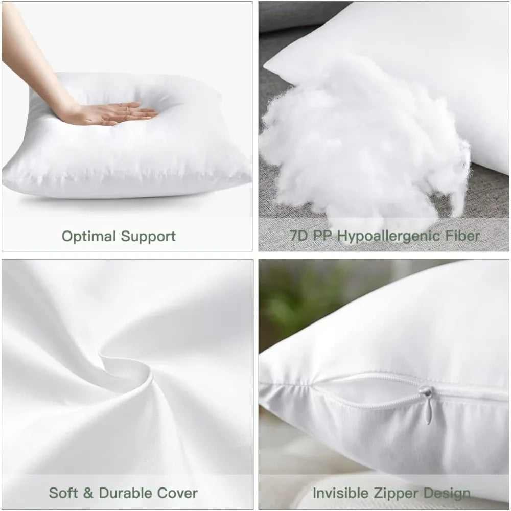 Premium Bamboo Fiber Throw Pillow Insert For Home Decor