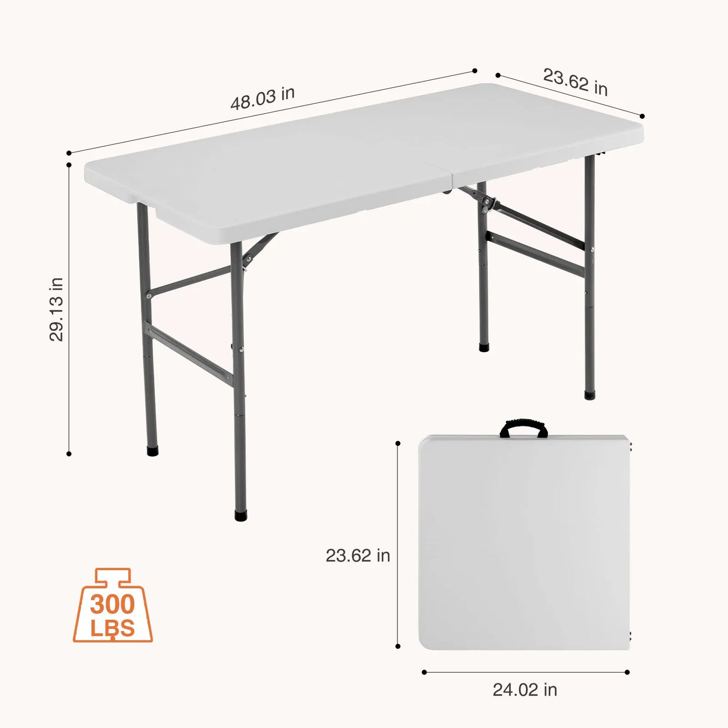 JHK Portable Folding Outdoor Indoor Heavy Duty Table