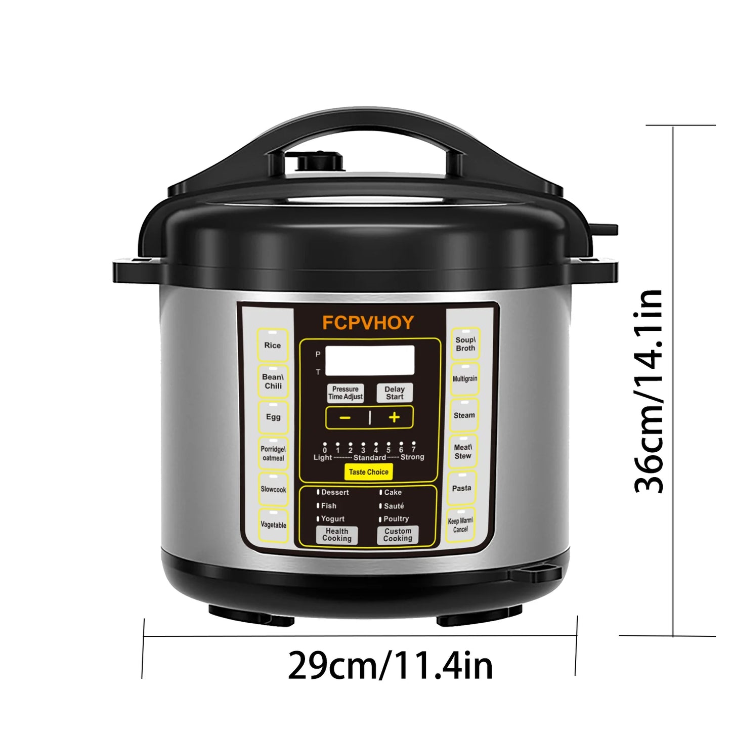 Electric Pressure Cooker Featuring Safe Venting And Durable Stainless Steel
