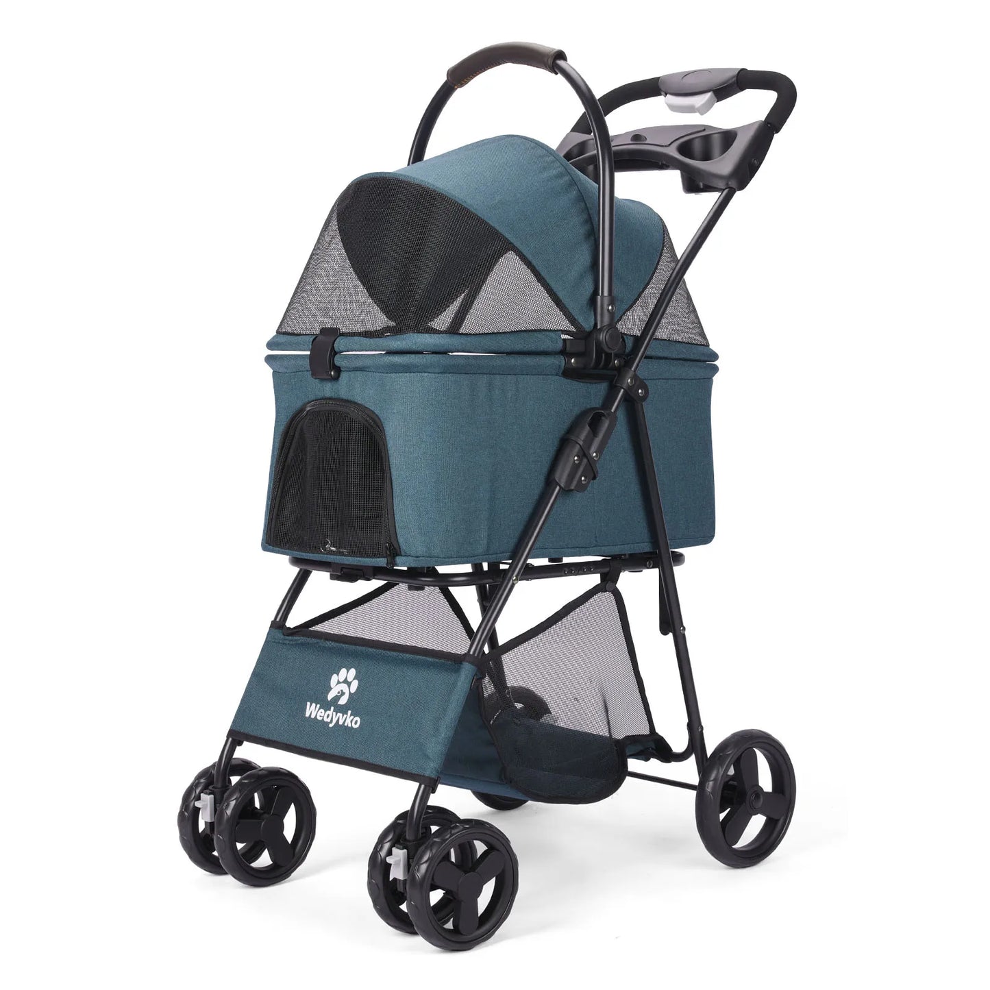 Folding Three In One Pet Stroller With Removable Carrier