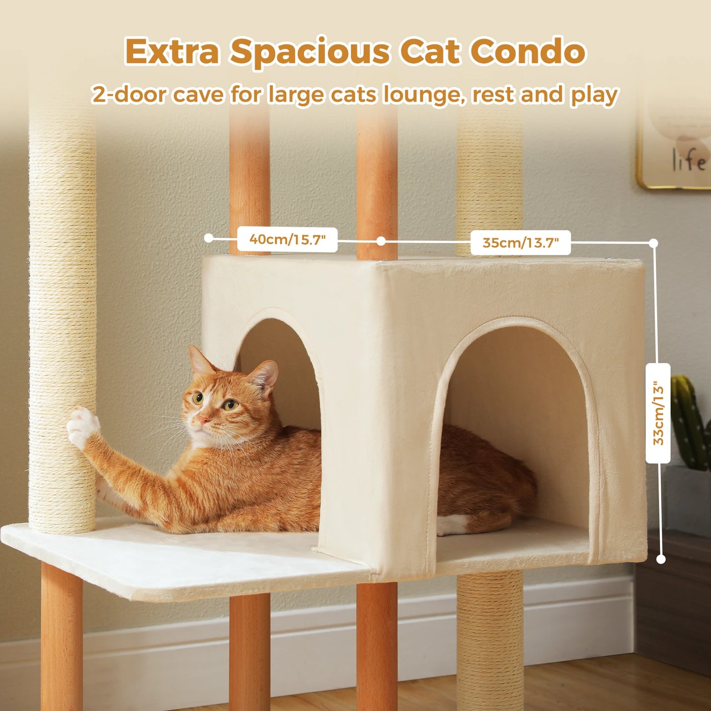 PAWZ Road Multi Tier Cat Tree Sisal Scratcher Soft Bed