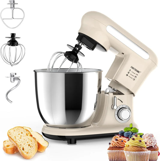 Cheftronic Tilt Head Electric Stand Mixer With Dough Hook Attachments