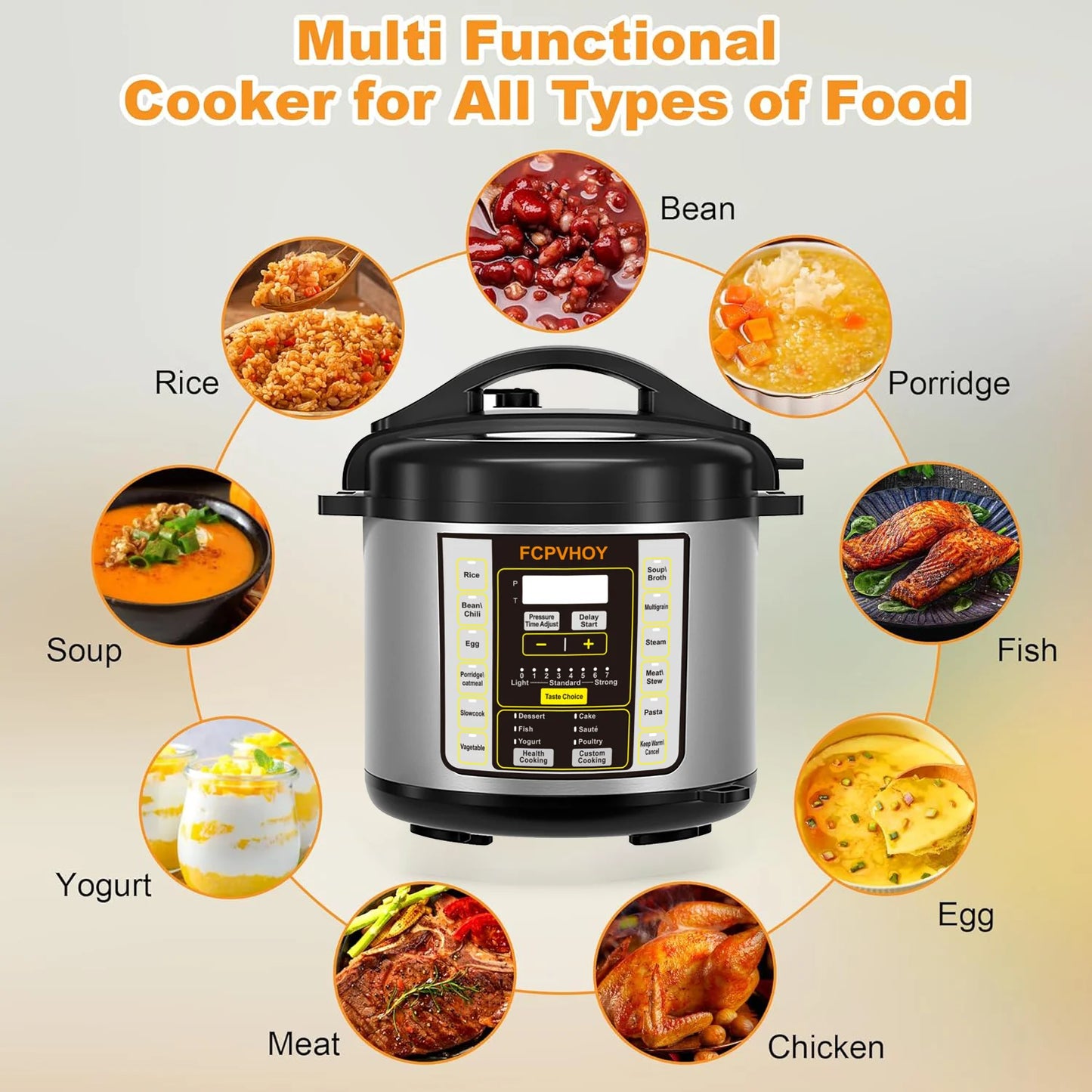 Electric Pressure Cooker Featuring Safe Venting And Durable Stainless Steel