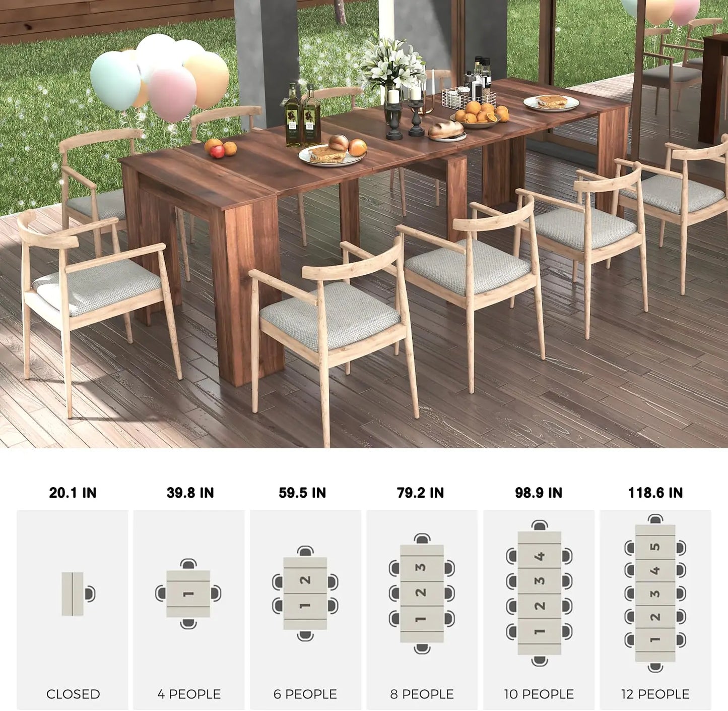 Extendable Folding Dining Table For Modern Apartment Living