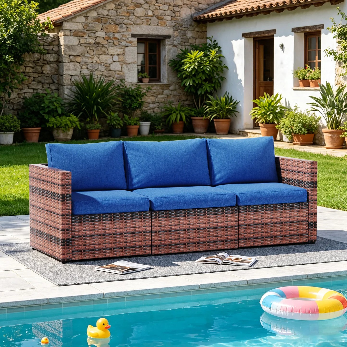 Avenvista Outdoor PE Rattan Patio Furniture Set Sofa