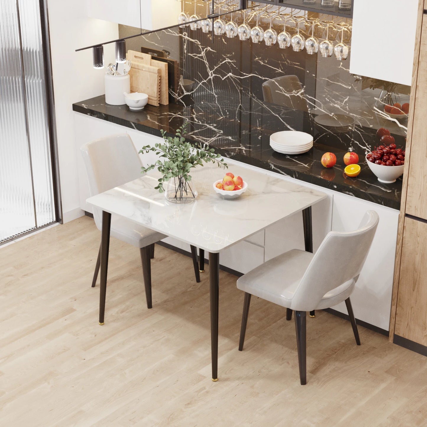 Wisfor Premium Slate Dining Table With Sintered Stone Top