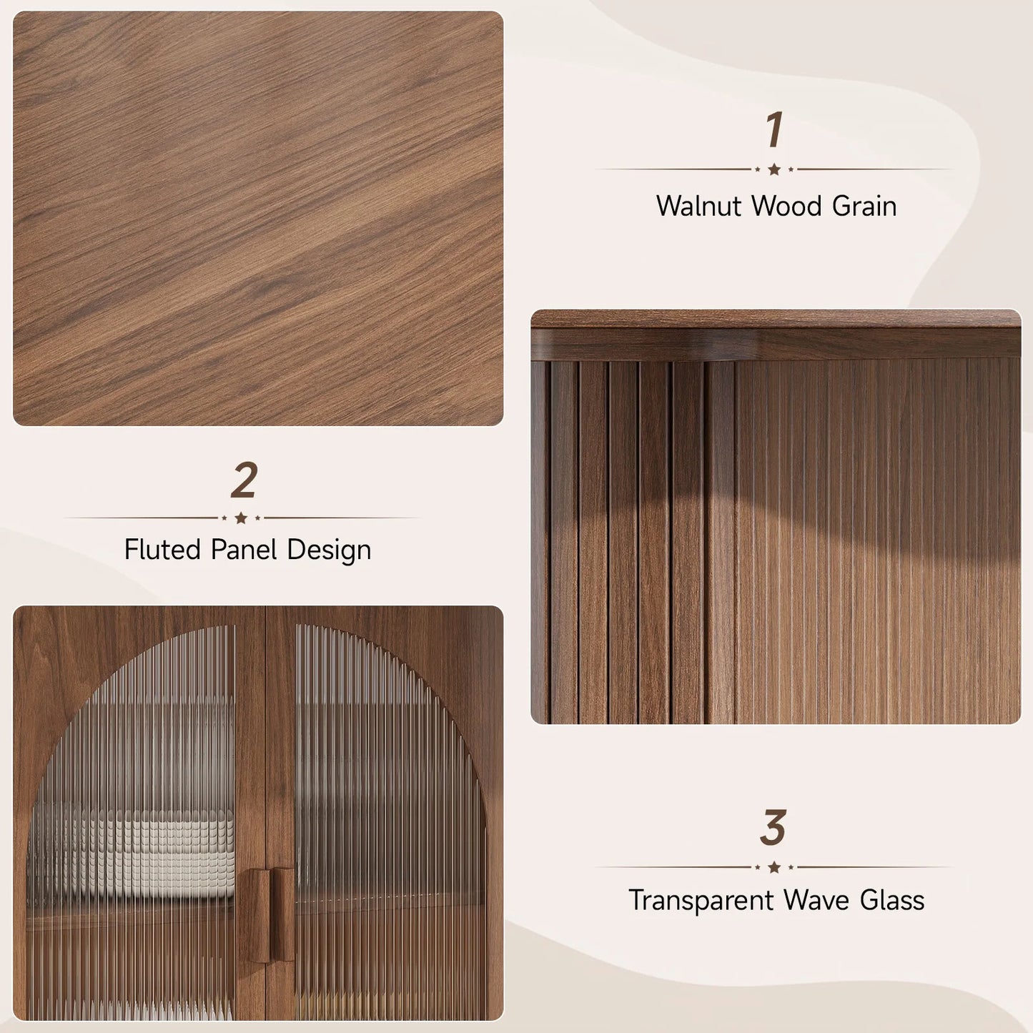 Onbrill Modern Oval Wood Dining Table With Led Lighting
