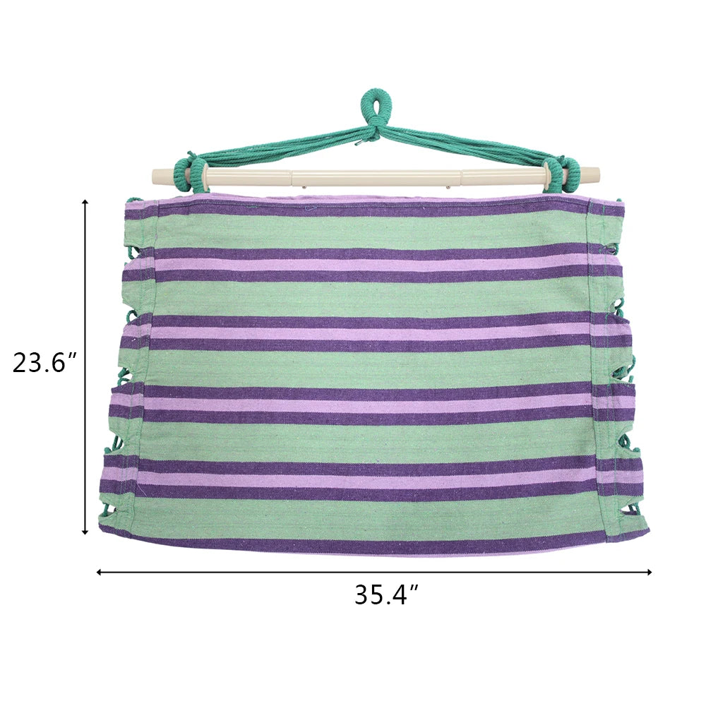 Outdoor Hanging Rope Chair With Two Soft Pillows For Patio