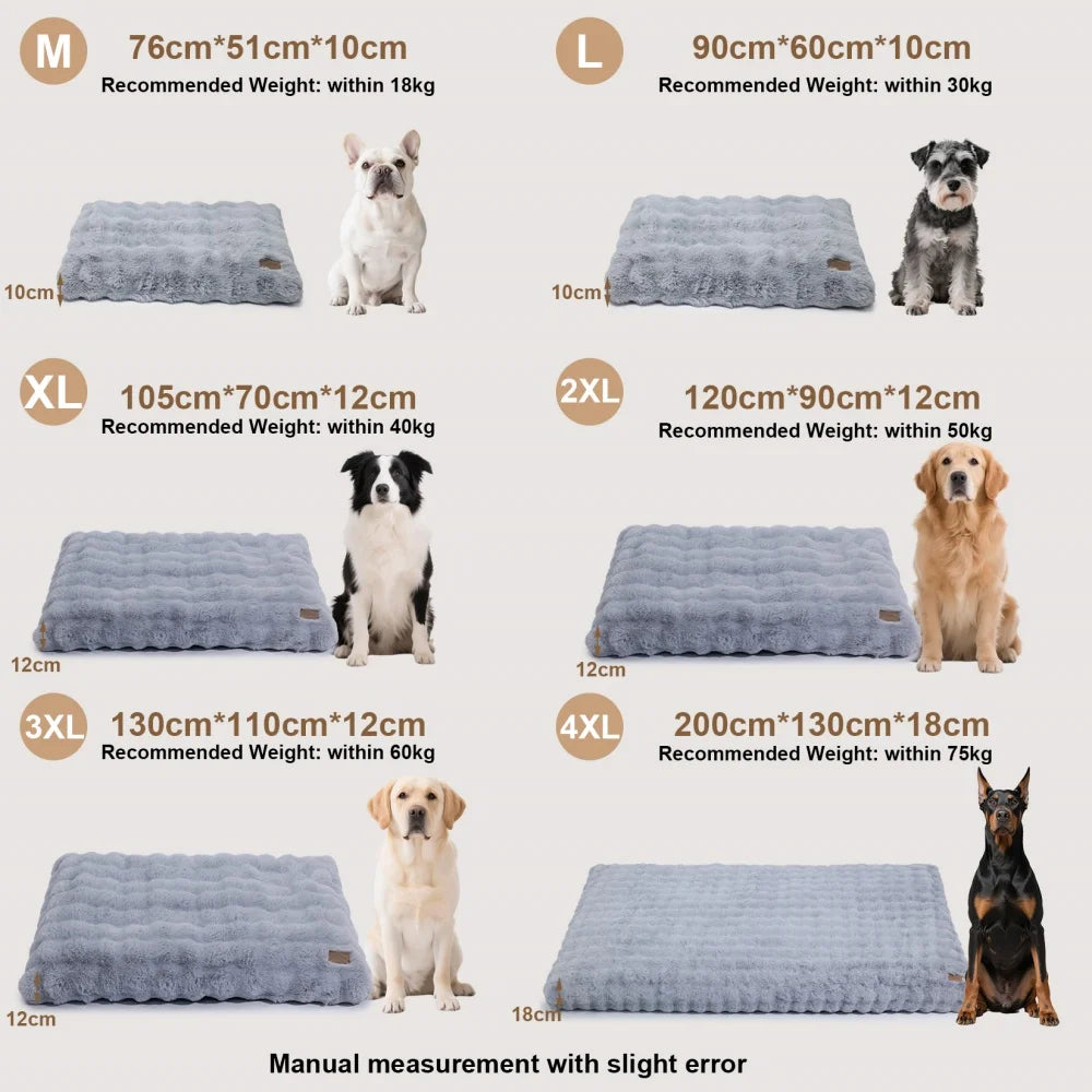 Borwart Ultra Plush Washable Dog Bed With Removable Cover