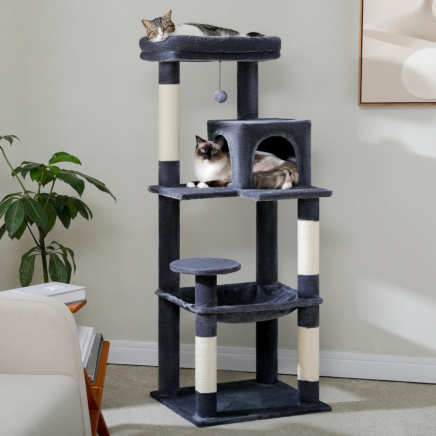 Pawz Road Five Level Cat Tree Tower With Sisal Posts