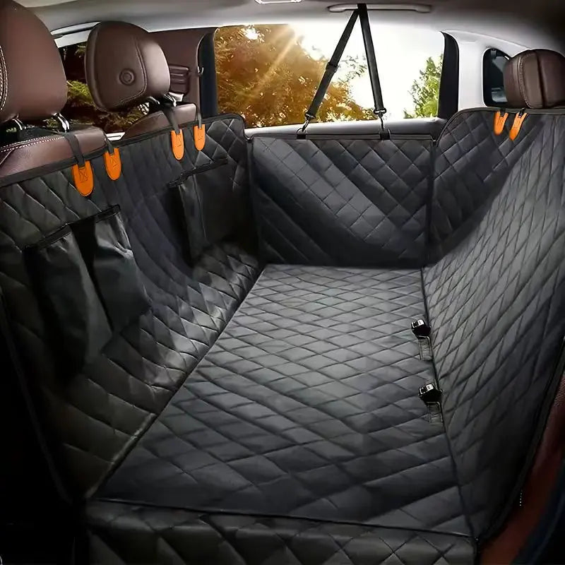 Dog Car Seat Cover Waterproof Hammock Nonslip Polyester Plaid
