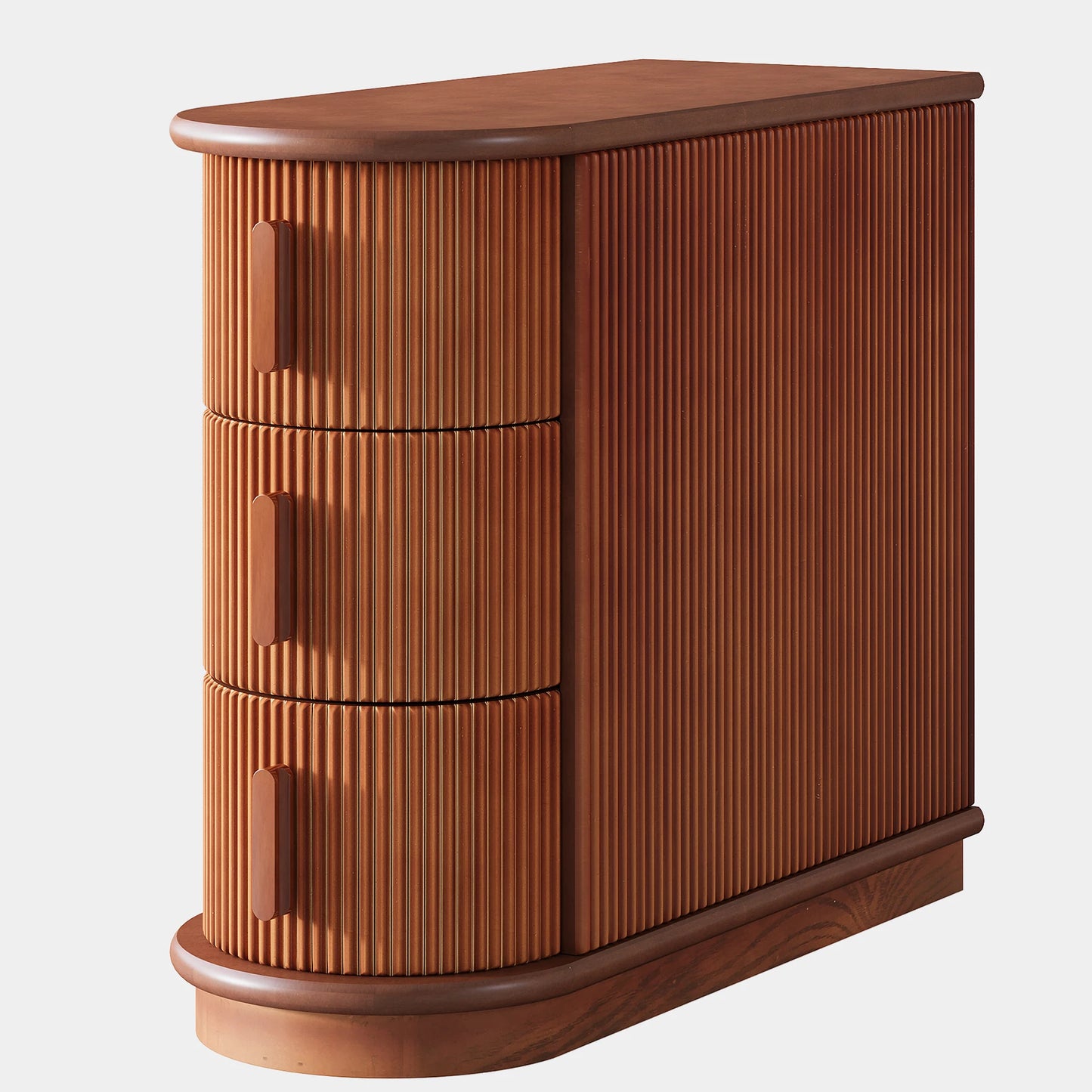 Tribesigns Solid Wood End Table 3-Drawer Nightstand