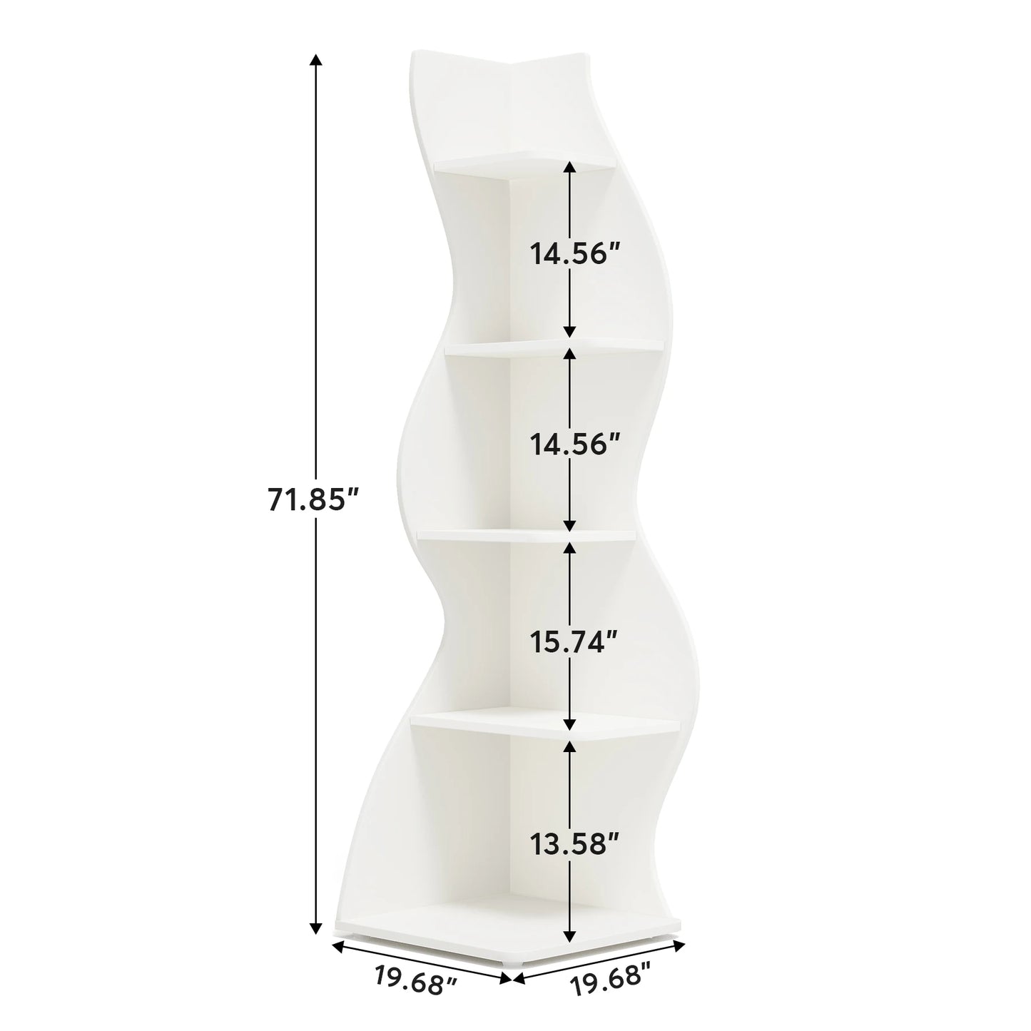 Tribesigns 5 Tier Corner Shelf Bookcase Storage Rack Plant Stand