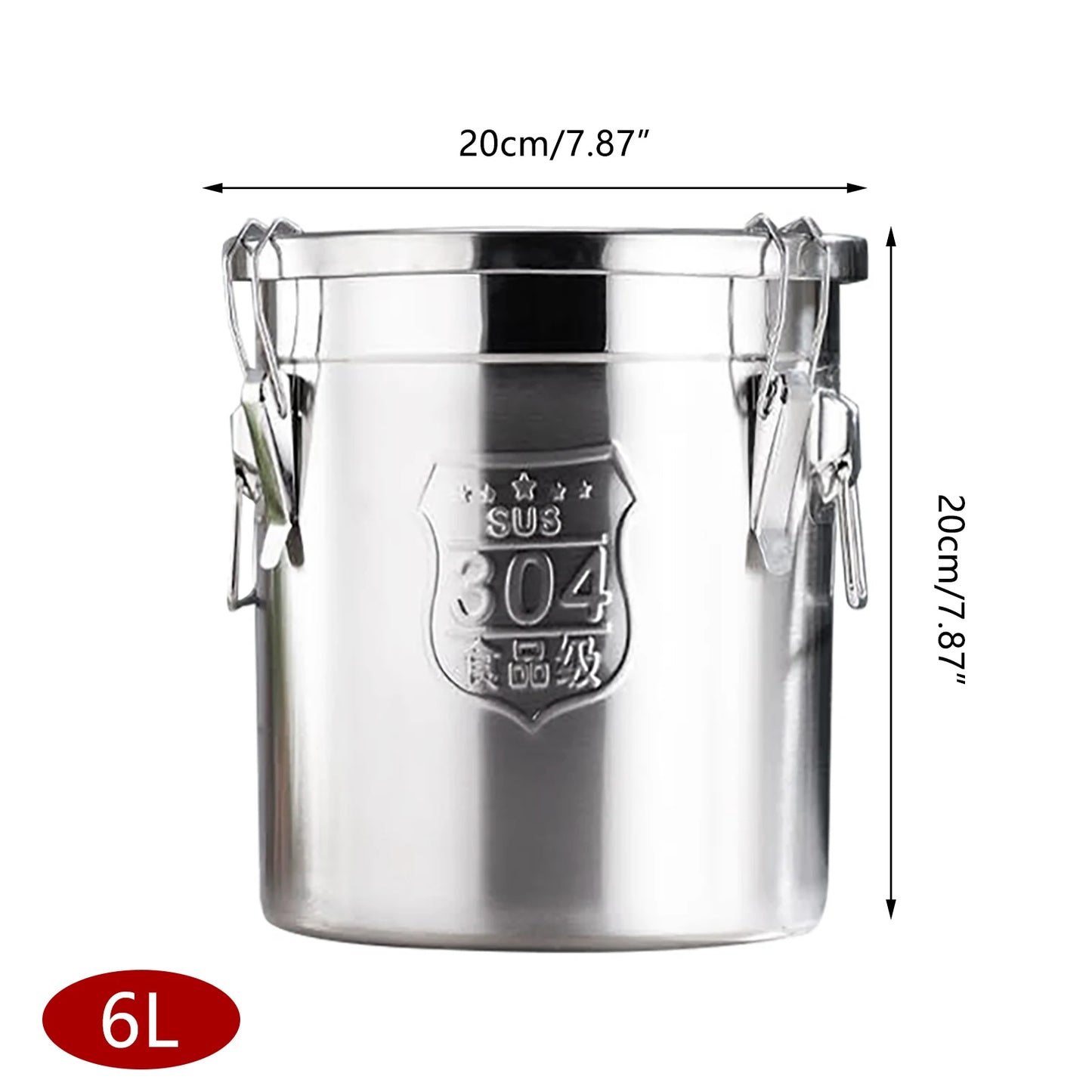Stainless Steel Airtight Kitchen Rice Cereal Storage Canister