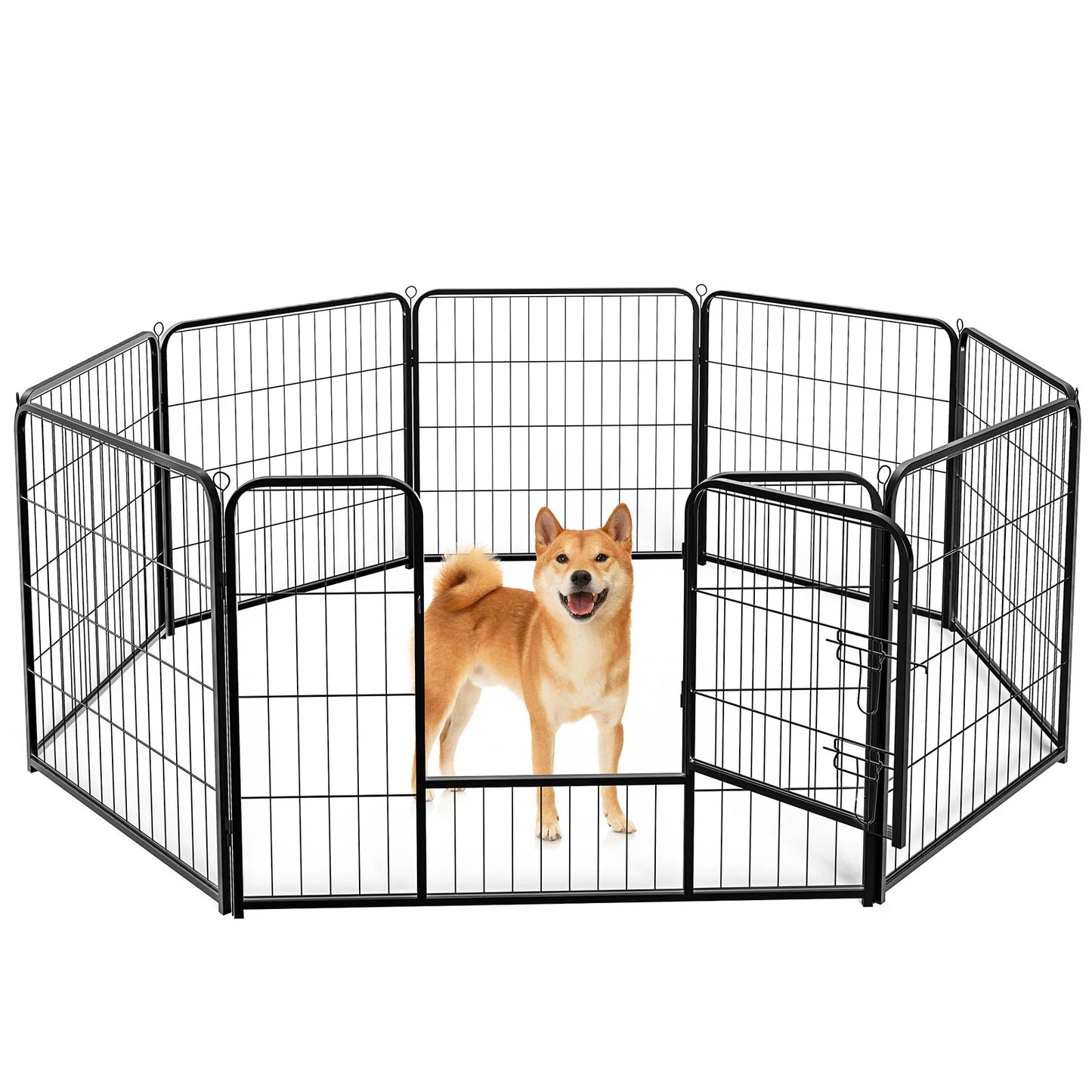 Jhk Sturdy Metal Dog Playpen For Secure Indoor Outdoor Use