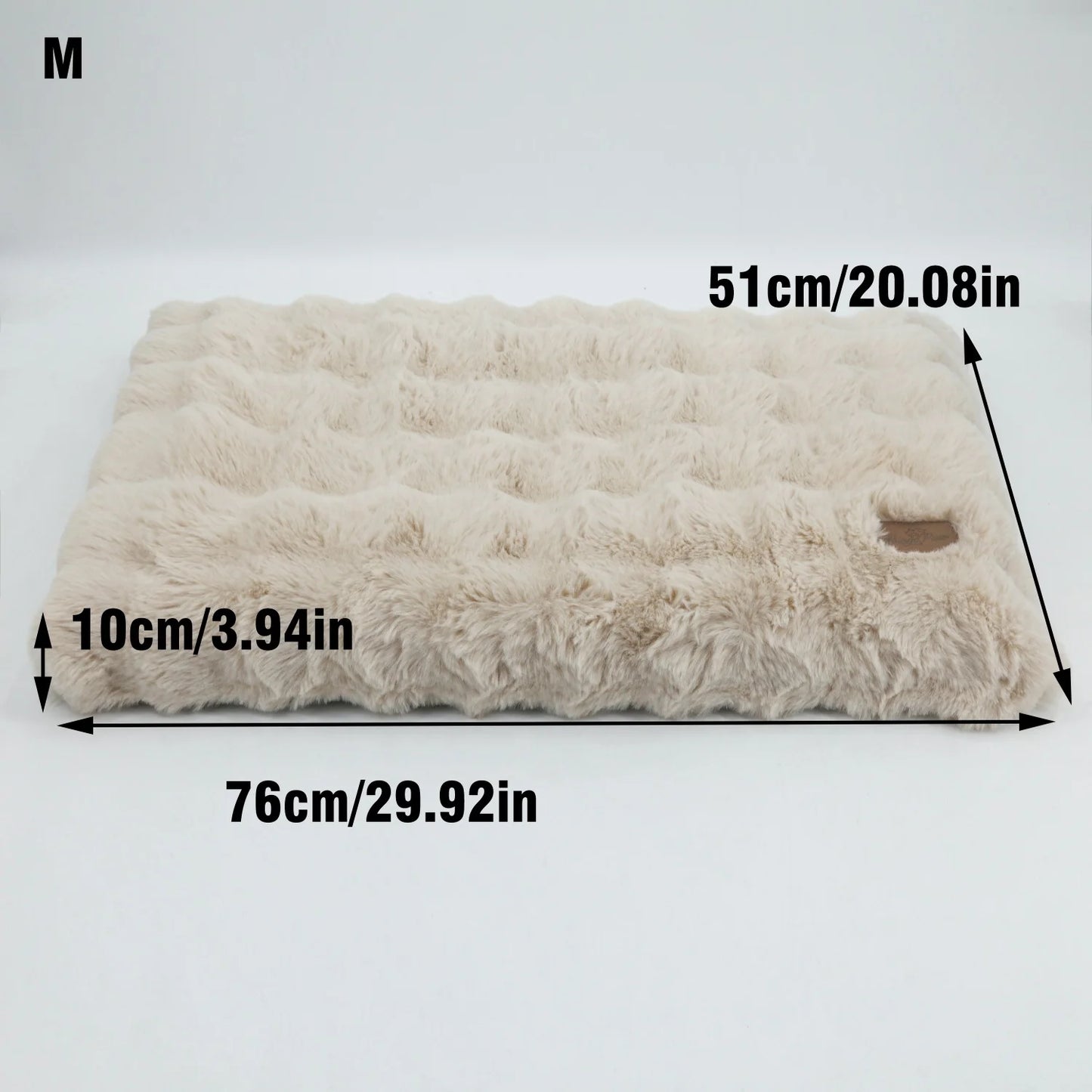 Bingopaw Plush Dog Bed With Thick Foam Base Removable Cover