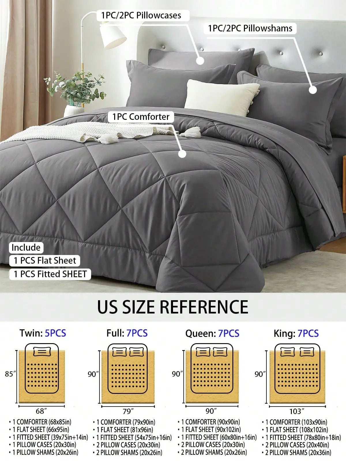 Geometric Pattern Bed Comforter Set