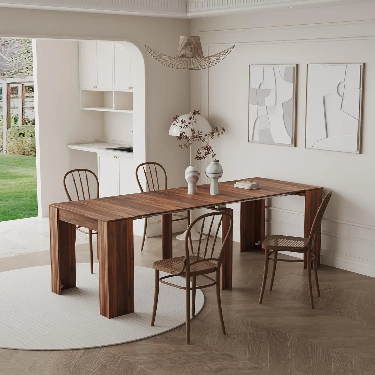 Extendable Folding Dining Table For Modern Apartment Living