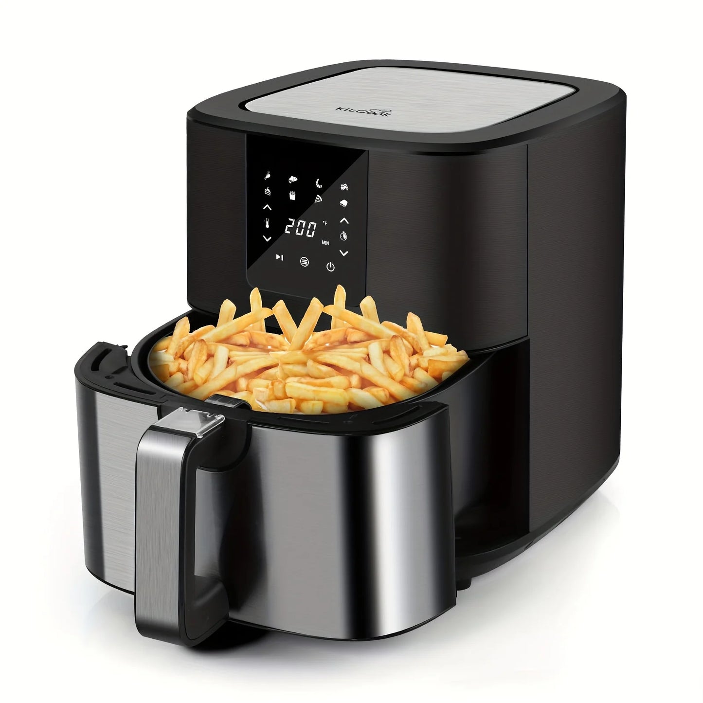 KitCook Digital Air Fryer With Eight Preset Programs And Touchscreen Control