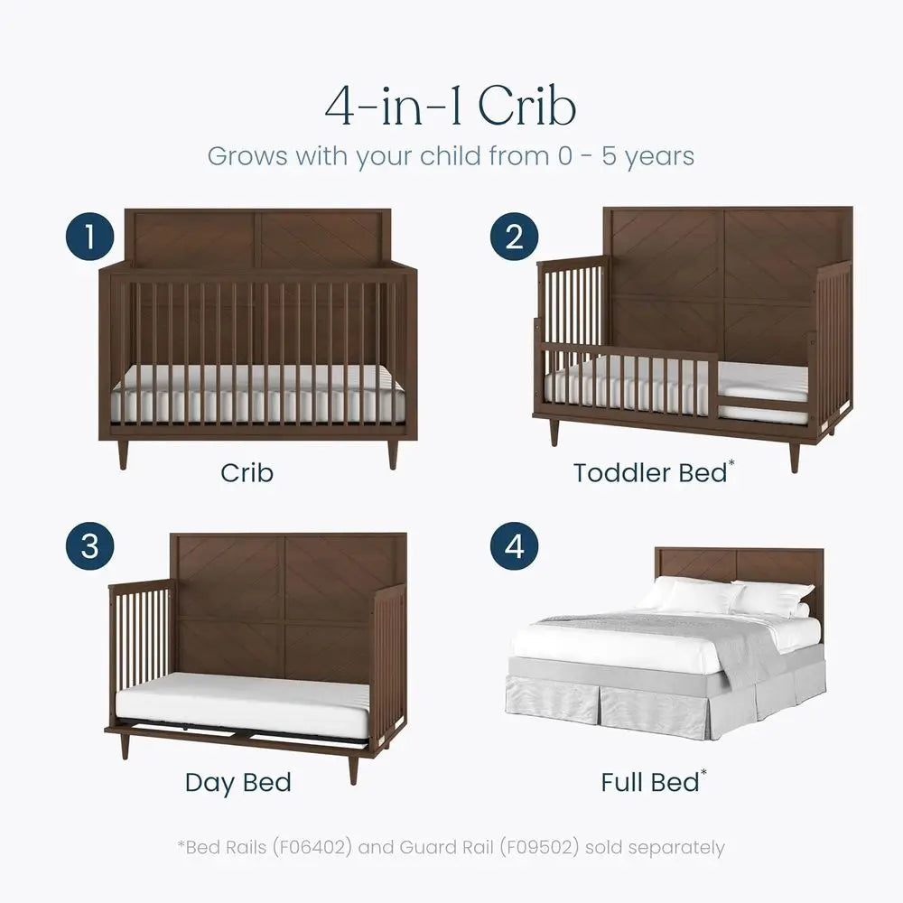 Surrey Hill Convertible Baby Crib And Dresser Furniture Set