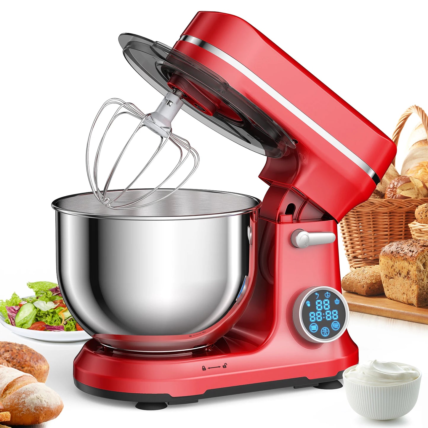 Biolomix Stand Mixer 1200W 11 Speed DC Motor Dough Hook
