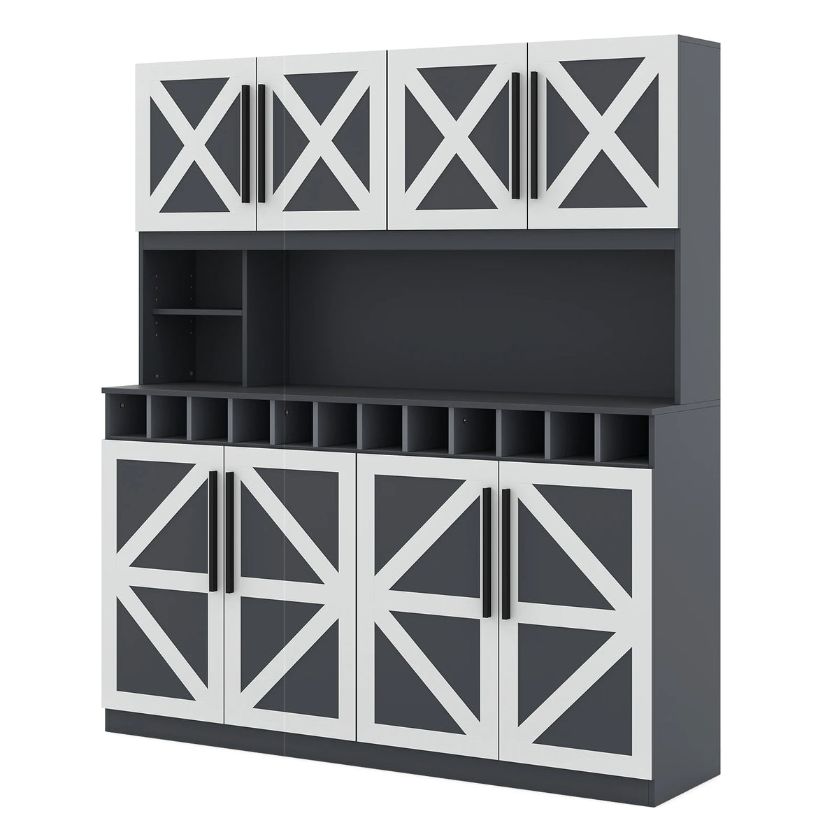 Homasis Freestanding Kitchen Buffet Hutch With Storage Cabinets