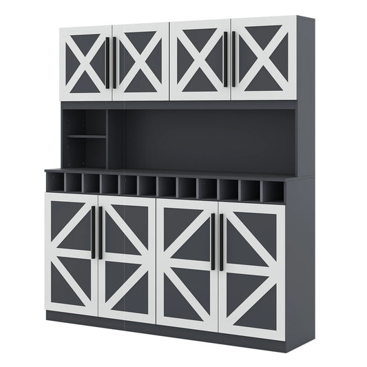 Homasis Freestanding Kitchen Buffet Hutch With Storage Cabinets