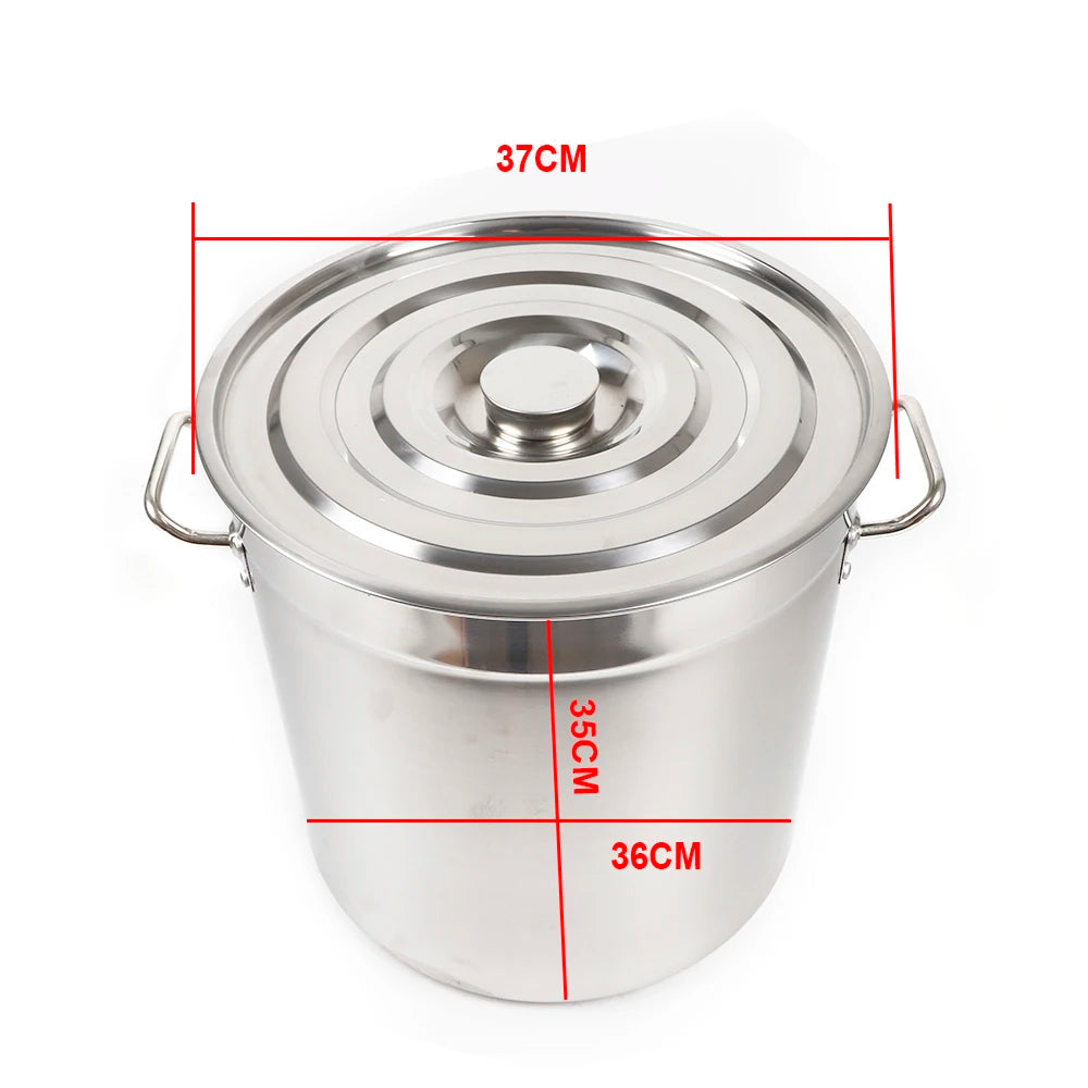Stainless Steel Stock Pot With Lid For Home And Restaurant