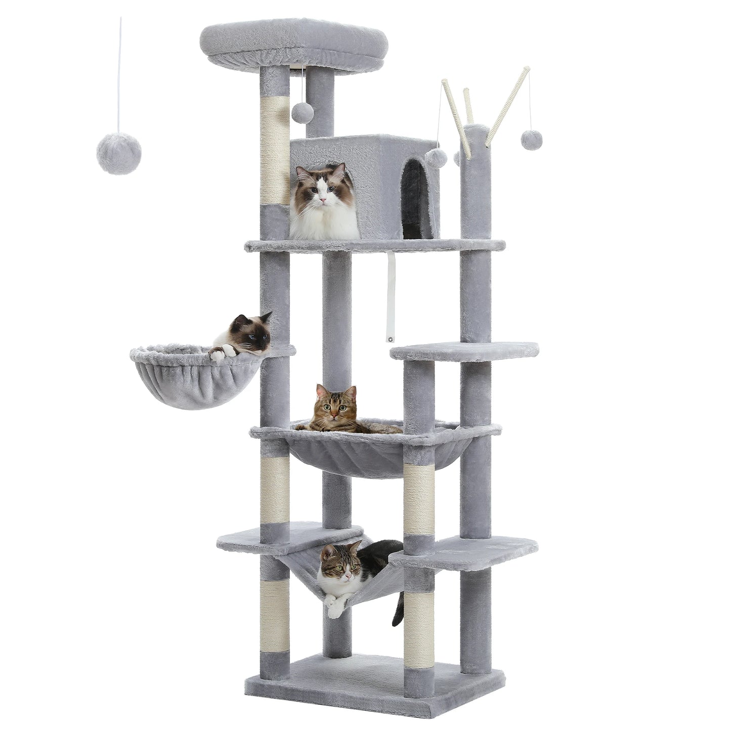PAWZ Road Multi Level Cat Tree With Scratching Posts And Perches