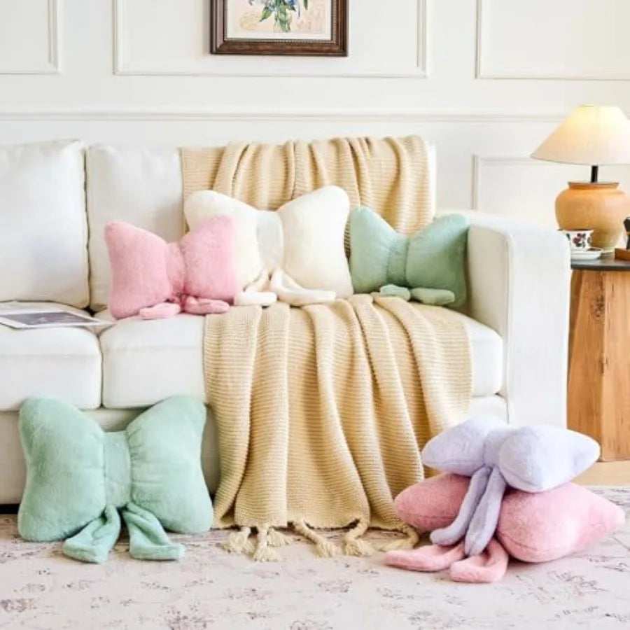 Elegant Bowknot Decorative Throw Pillow For Modern Home Decor