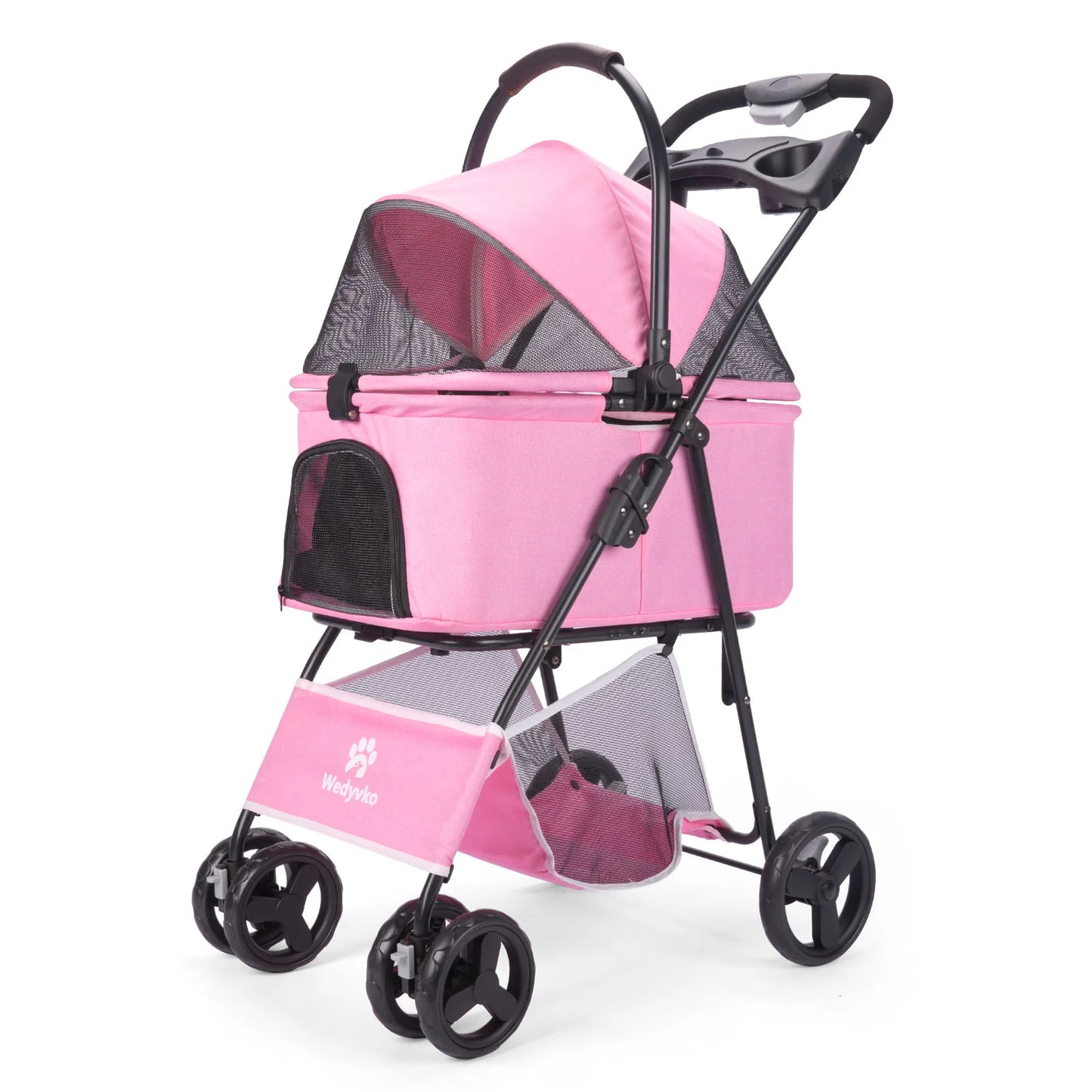 Folding Three In One Pet Stroller With Removable Carrier