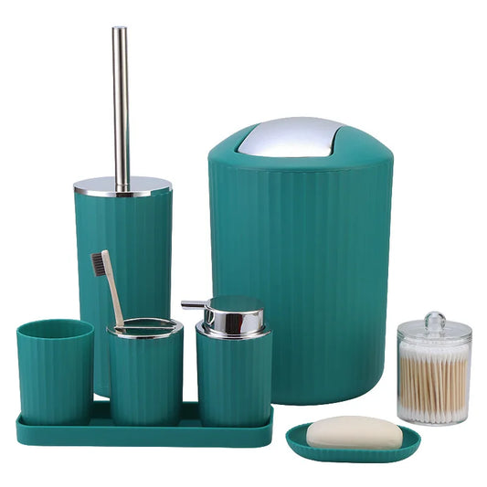 Comprehensive Plastic Bathroom Storage And Organizer Set