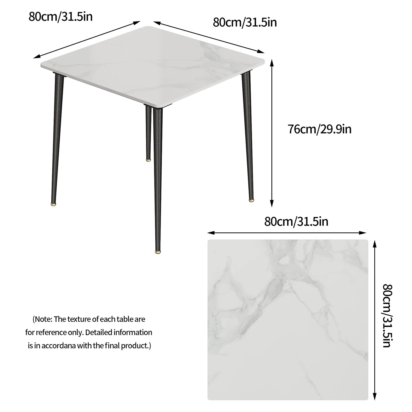 Wisfor Premium Slate Dining Table With Sintered Stone Top