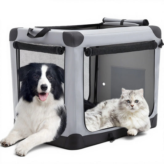JHK 600D Oxford Fabric Foldable Dog Crate Portable Kennel Indoor