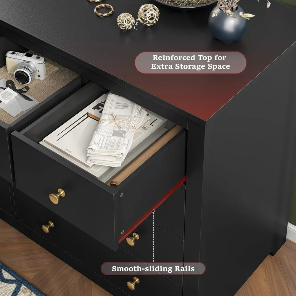 10-Drawer Dresser For Bedroom Storage And Organization