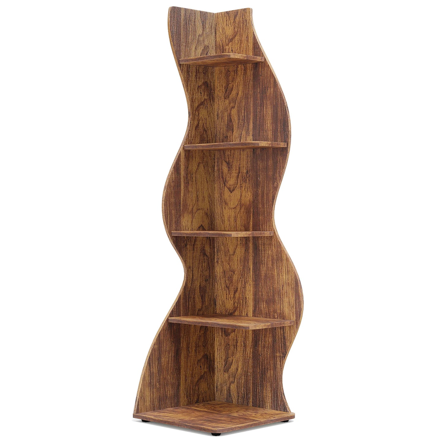 Tribesigns 5 Tier Corner Shelf Bookcase Storage Rack Plant Stand