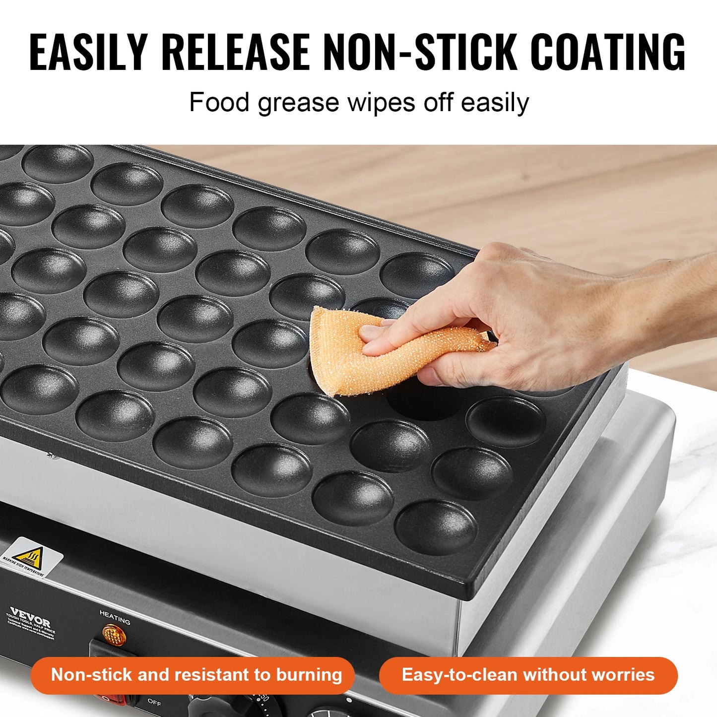 SucceBuy 50Pcs Dorayaki Pancake Maker Dual Temp Time Control